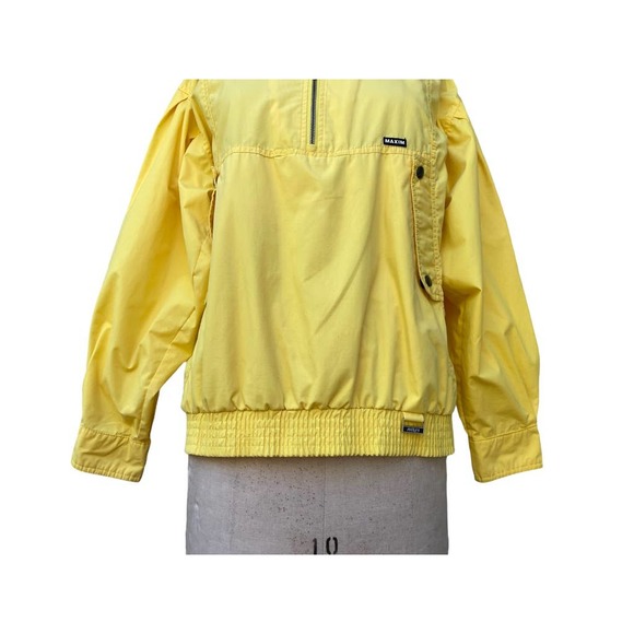 Vintage Maxim Women's Pullover Windbreaker Jacket Vented Yellow 10 - Picture 6 of 12